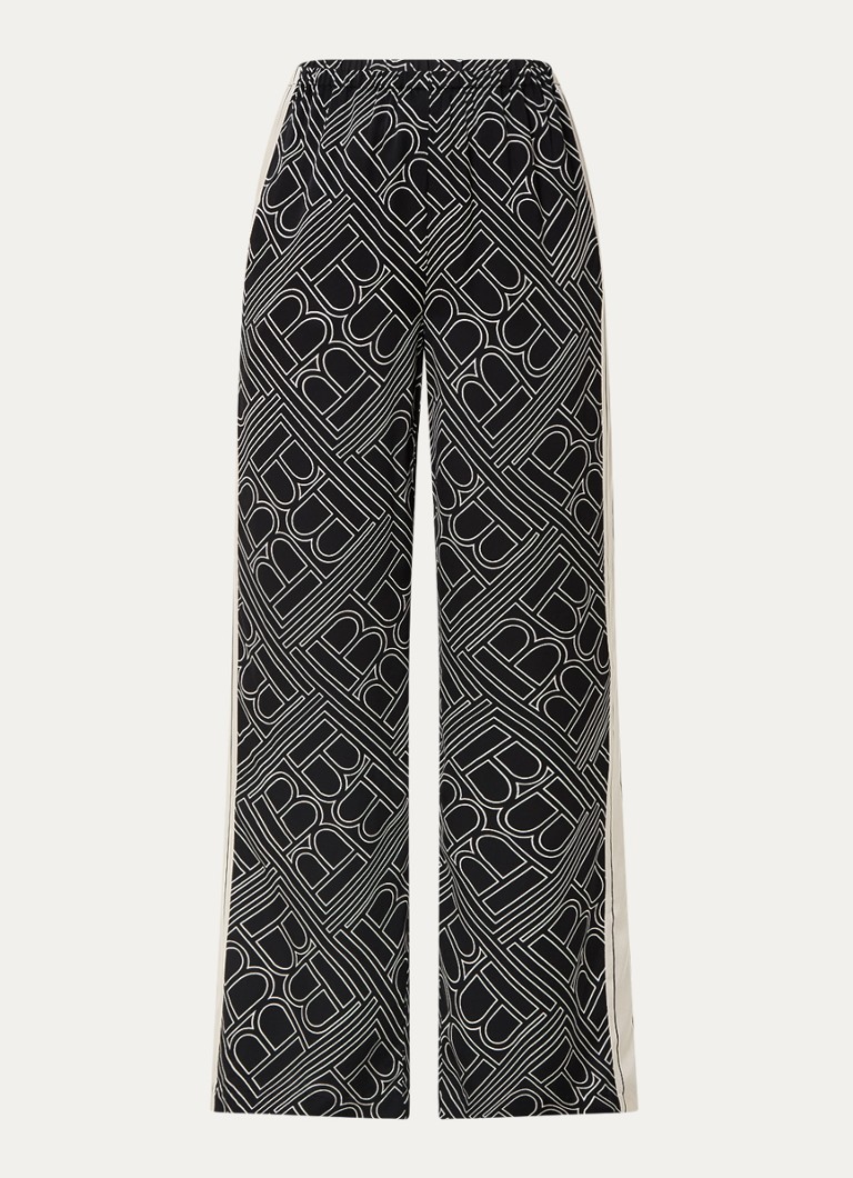 Pantaloni Rina a vita alta e gamba larga con stampa logo e tasche laterali di Bruuns Bazaar.