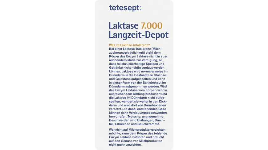 tetesept Laktase 7.000 Langzeit-Depot