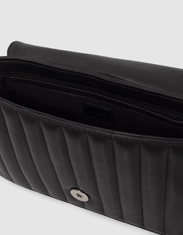 Le 111 MADISON AVENUE noir cuir matelassé Femme