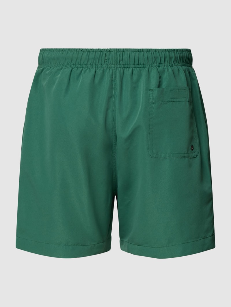 Badeshorts mit Label-Stitching in schilf