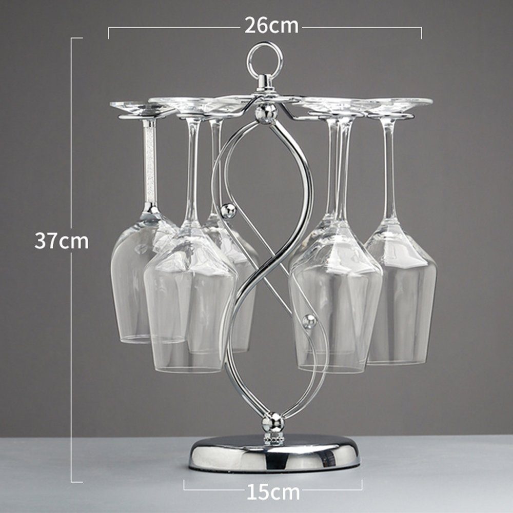 Zimtky Gläserhalter Wein- und Glasständer, stilvoll und platzsparend, 37 cm Höhe