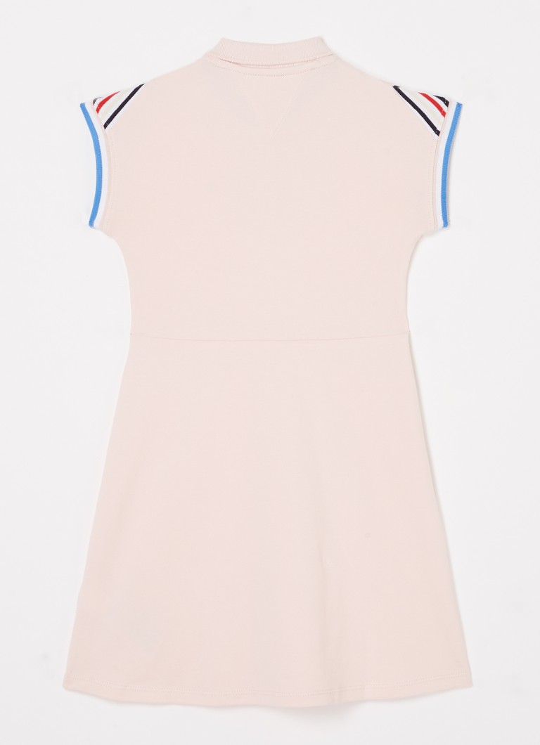 Sukienka polo Tommy Hilfiger z bawełnianej piki z haftowanym logo