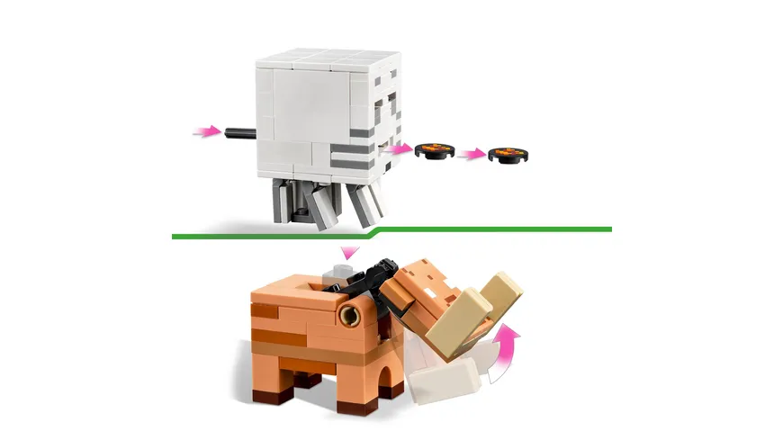 LEGO Minecraft 21255 Hinterhalt am Netherportal, baubares Nether-Spielzeug