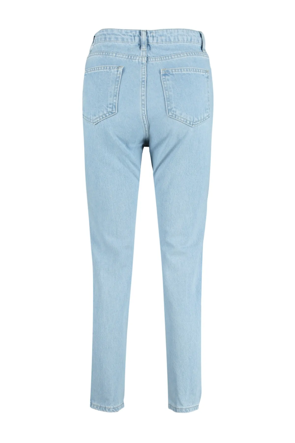 Trendyol Collection  Hellblaue, blockige Mom-Jeans mit hoher Taille TWOSS20JE0080