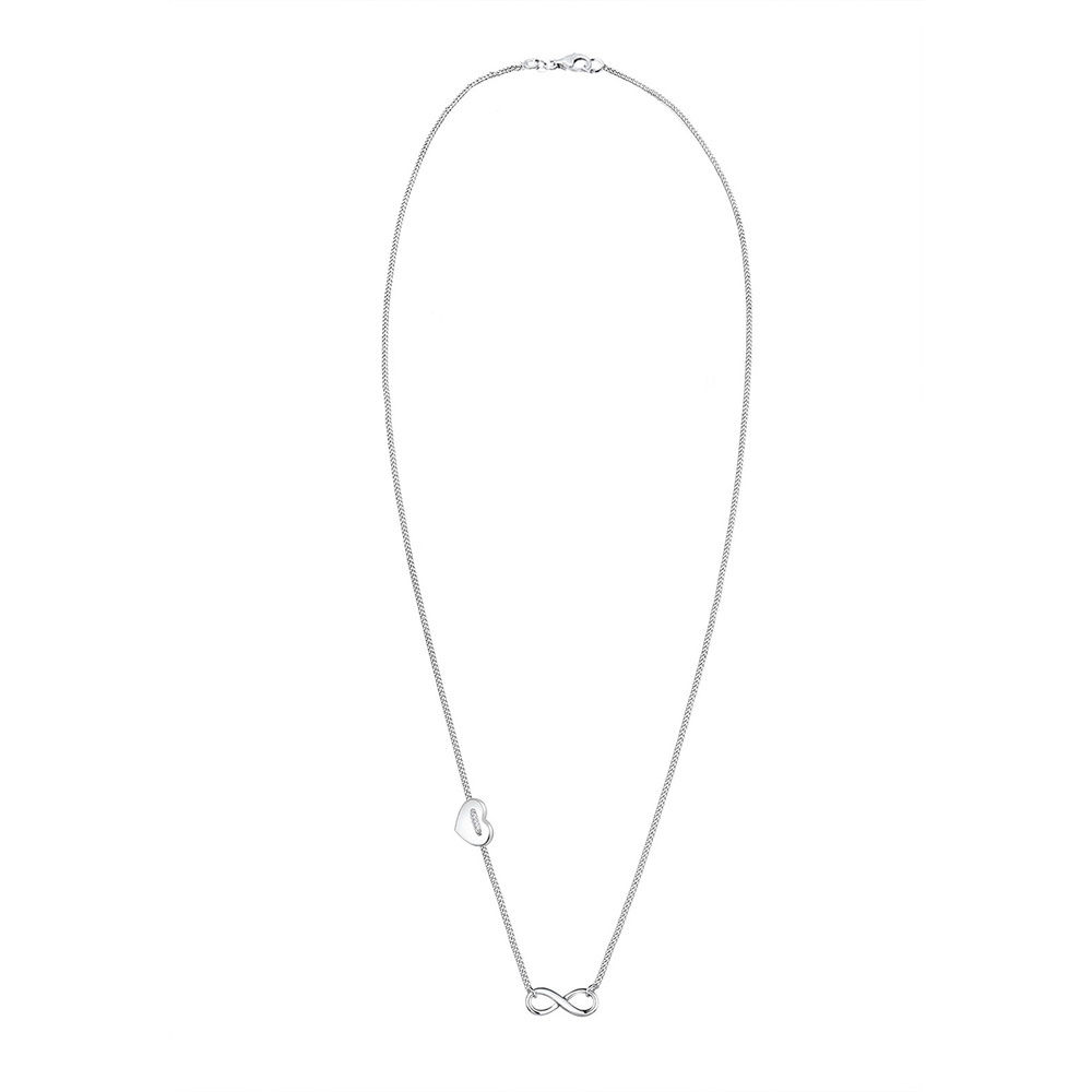 Elli Elli Collier Femmes Pendentif Infinité Cœur Filigrane en Argent Sterling 925 Bijoux