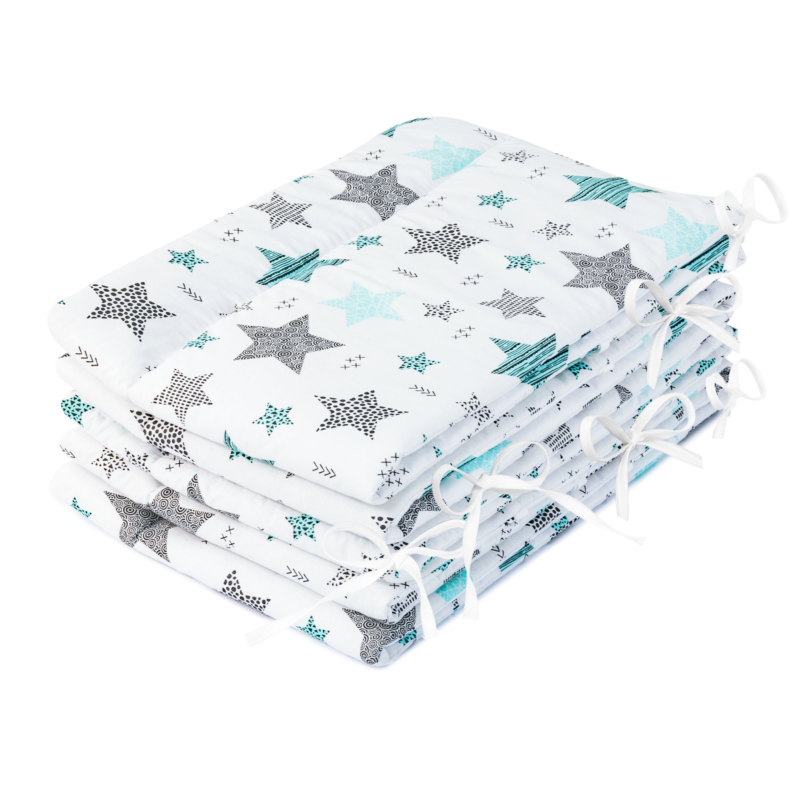 Amilian Bettnestchen Bettumrandung (Made in EU) 420x30 cm für Babybett, (140 x 70 cm geeignet (rundherum) mit Kantenschutz, Nestchen), Umrandungen, Bettausstattung, Bettschlange