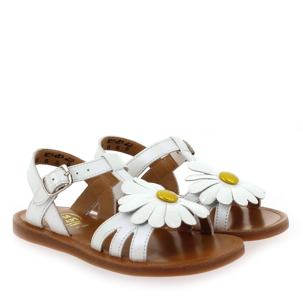 Pom d'api  PLAGETTE BIG FLO - Blanc Jaune