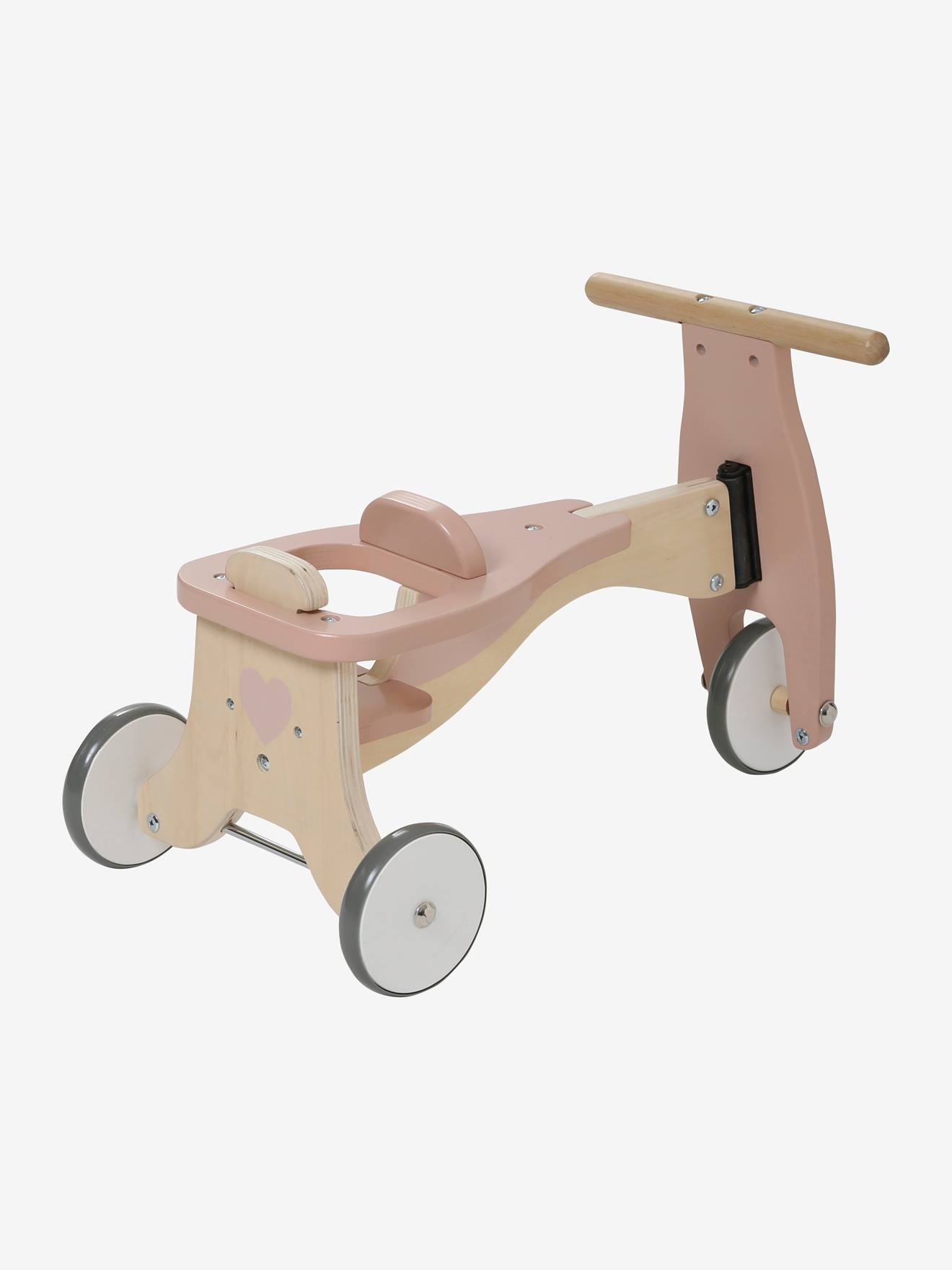 Vertbaudet Kinder Dreirad mit Puppensitz, Holz FSC - beige