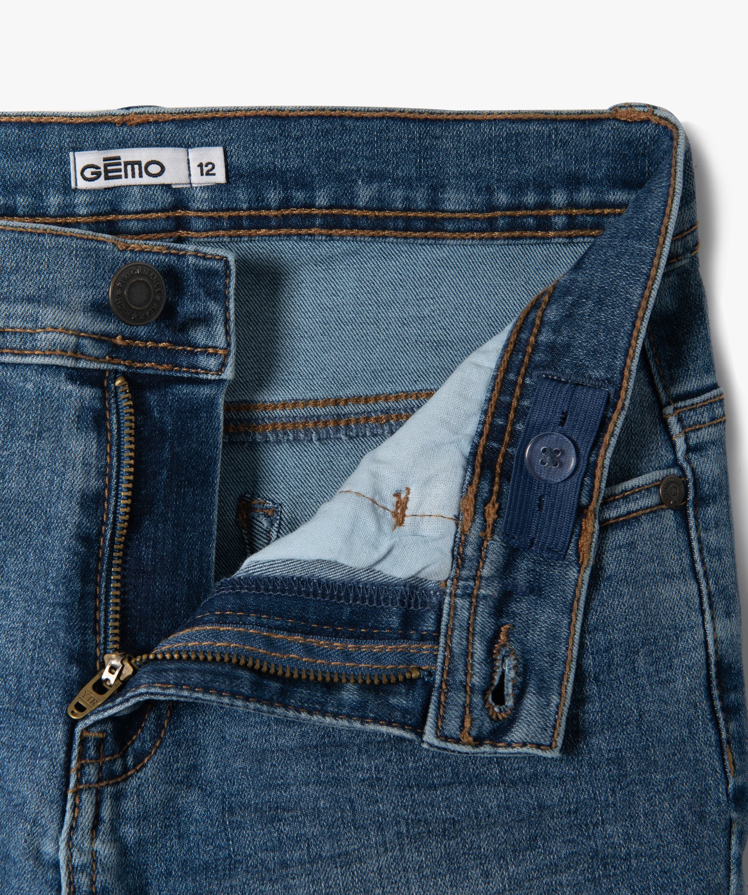 Jean coupe Slim 5 poches Garçon stone | GEMO