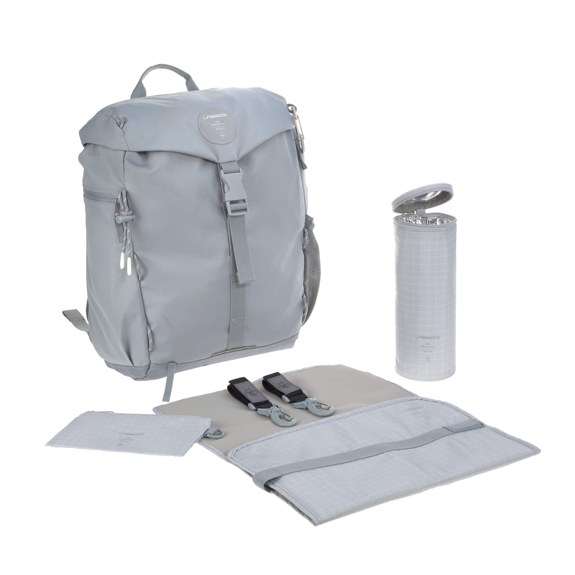 Wickelrucksack - Outdoor Backpack, Grey