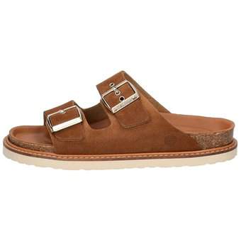 Genuins Hawaii Velour Pantolette in braun