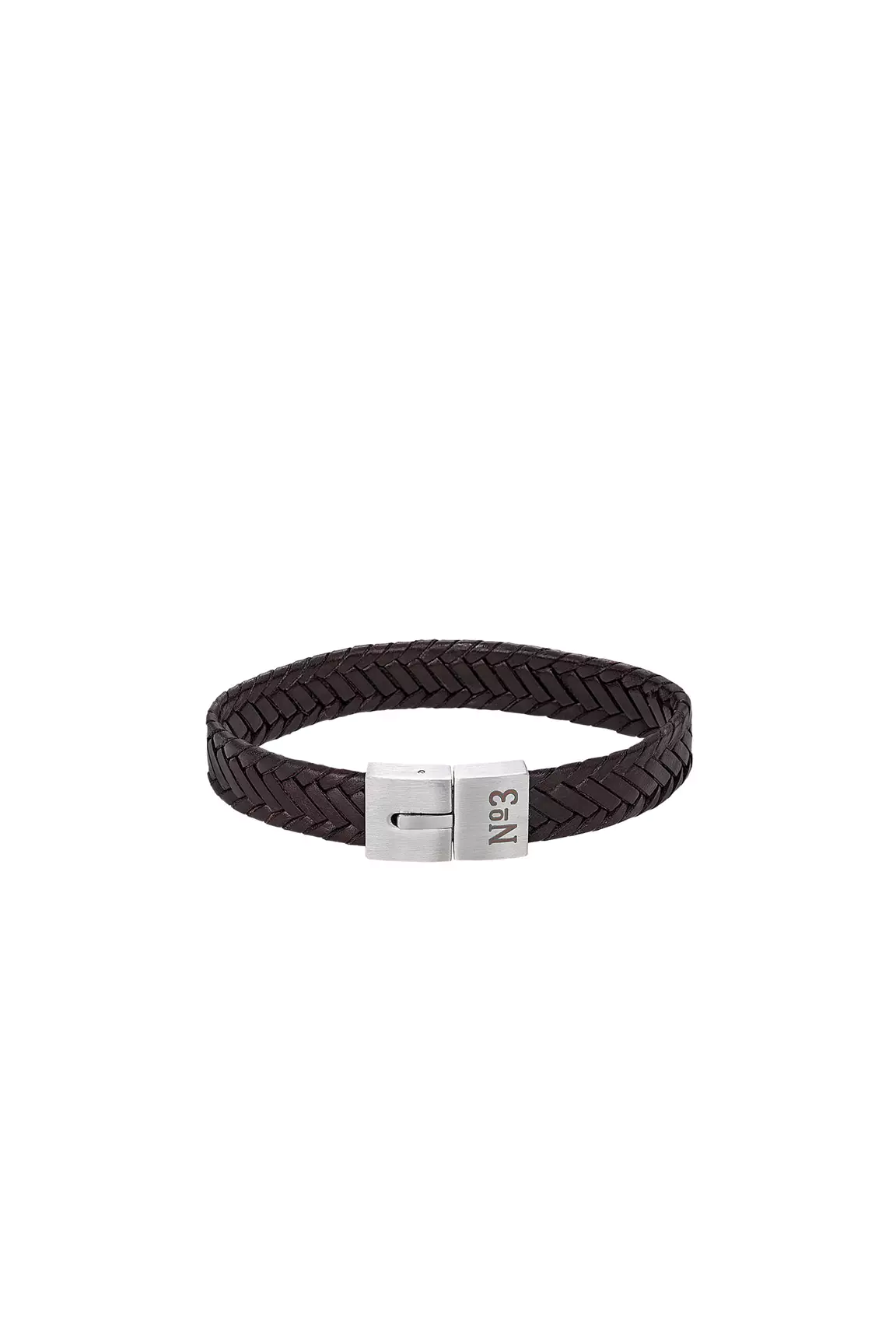 N 3 Bracelets Homme couleur marron