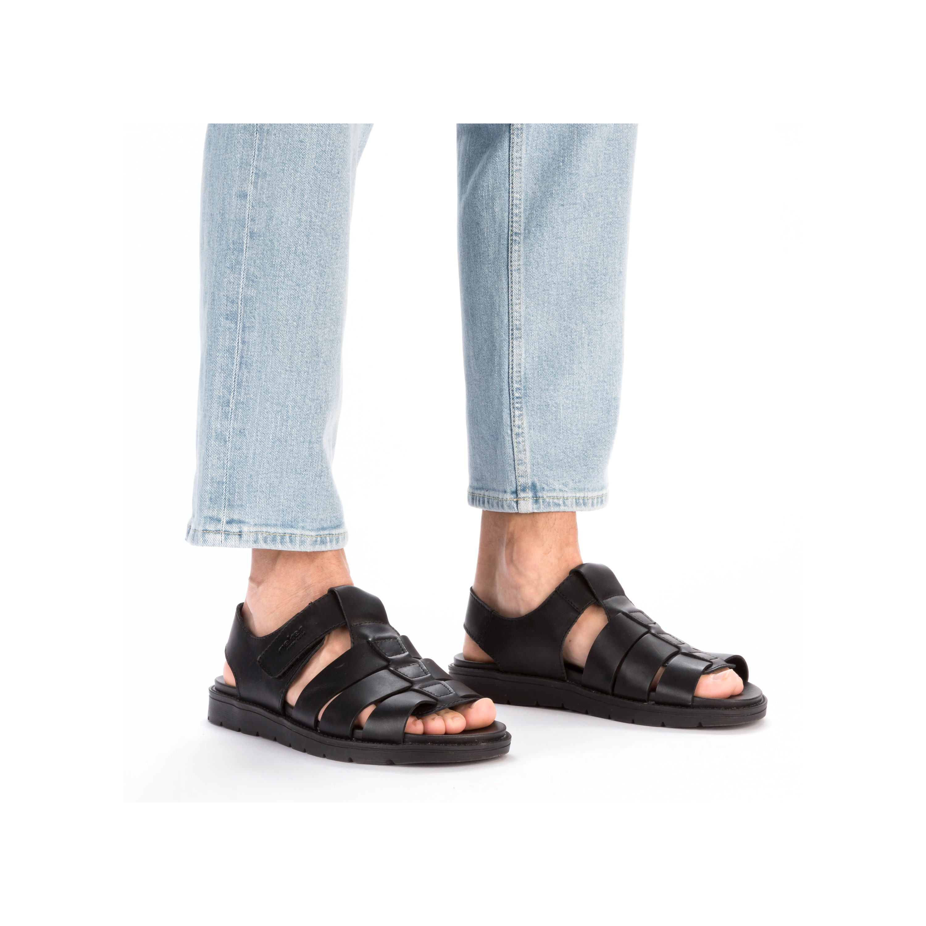 Rieker Herren Sandalen mitternachtsschwarz