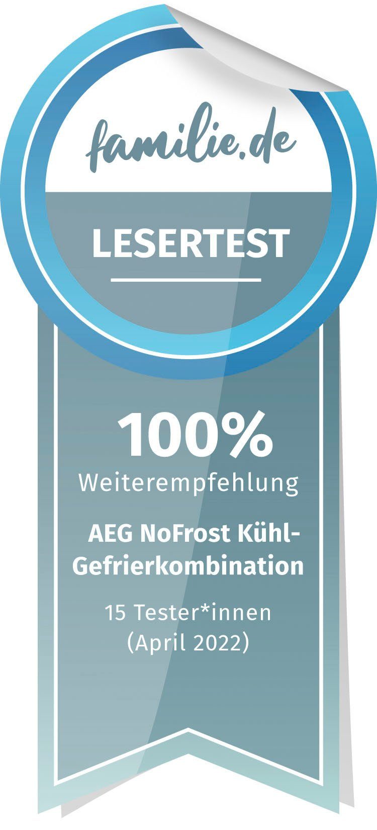 AEG Kühl-/Gefrierkombination RCB736D5MX, 201 cm hoch, 59,5 cm breit