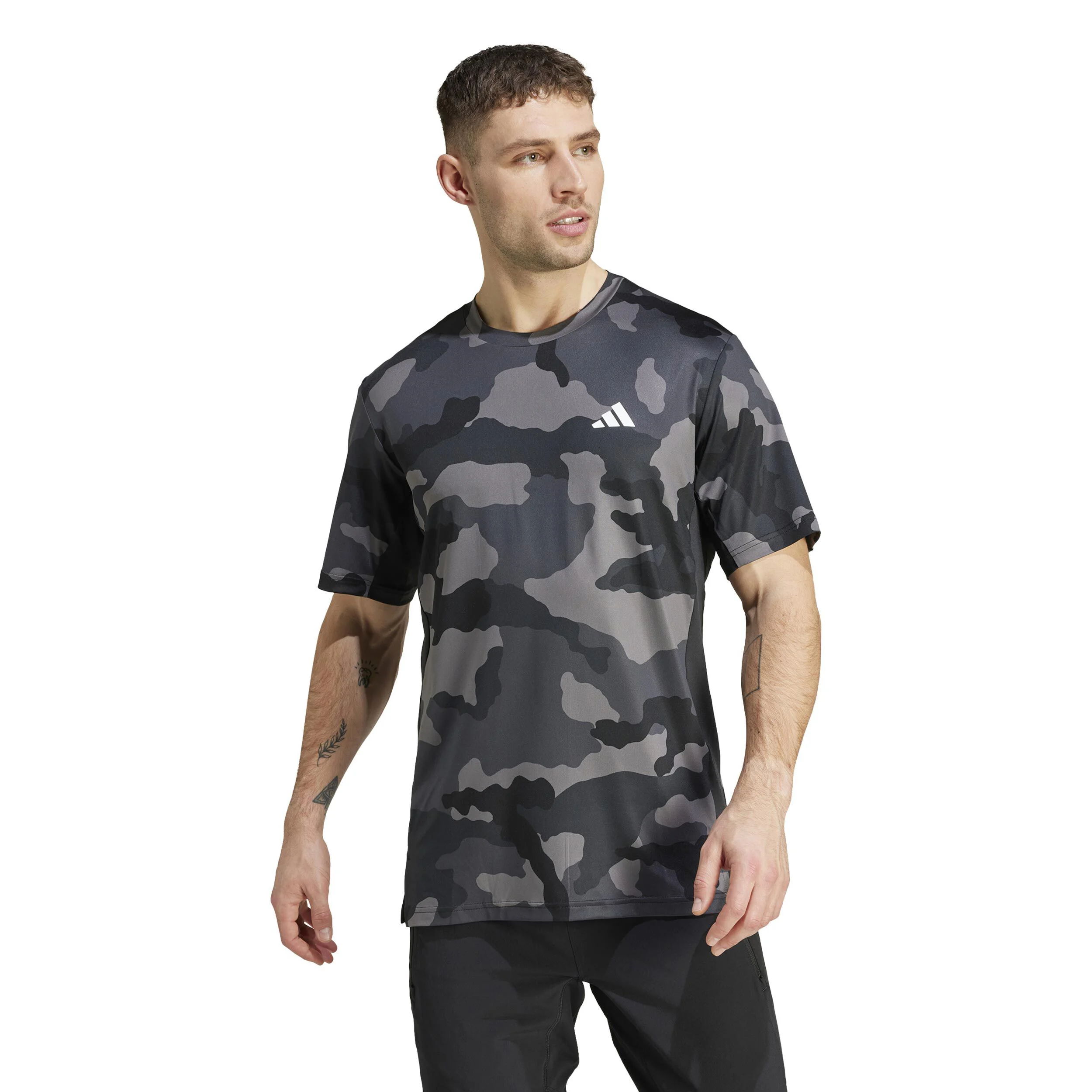 Camo AOP T-Shirt Herren - Schwarz, Grau