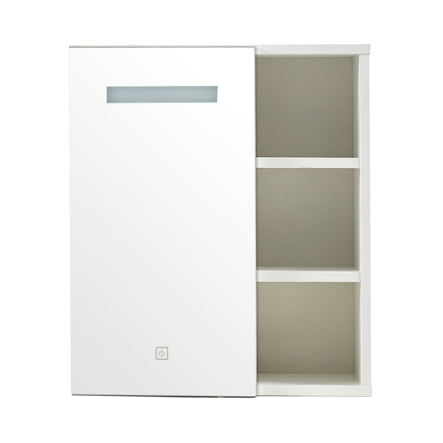 CLIPOP Spiegelschrank Badezimmerspiegelschrank, Wandschrank LED Spiegelschrank mit Touchschalter