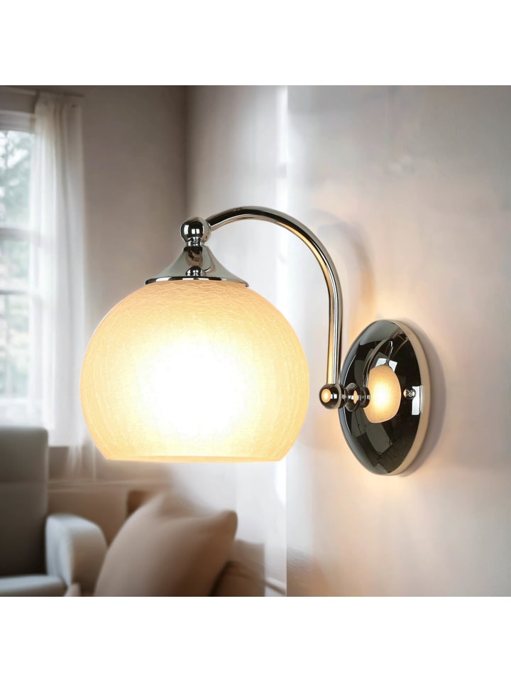 Licht-Erlebnisse Wandlampe in Chrom Weiß günstig kaufen onesize