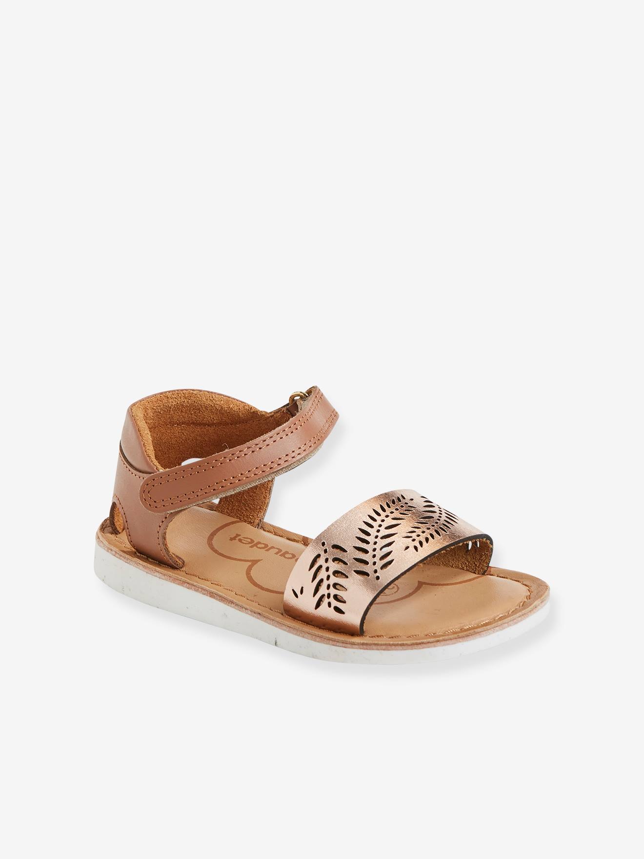 Sandales cuir fille collection maternelle kaki