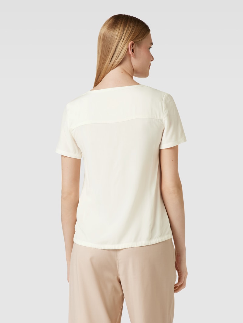 Blusenshirt mit V-Ausschnitt in offwhite