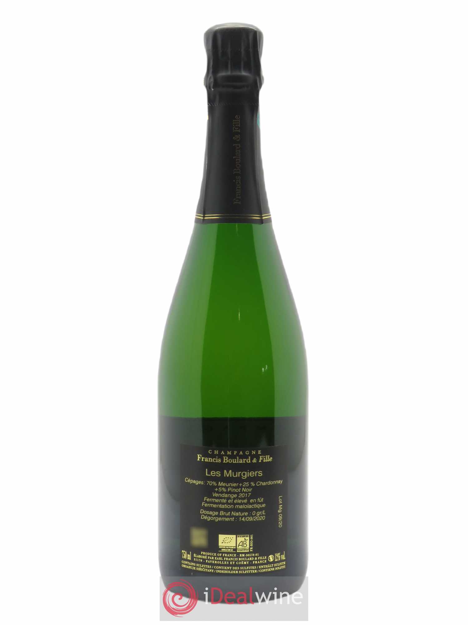 Les Murgiers Brut Nature Francis Boulard   - Lot de 1 Bouteille