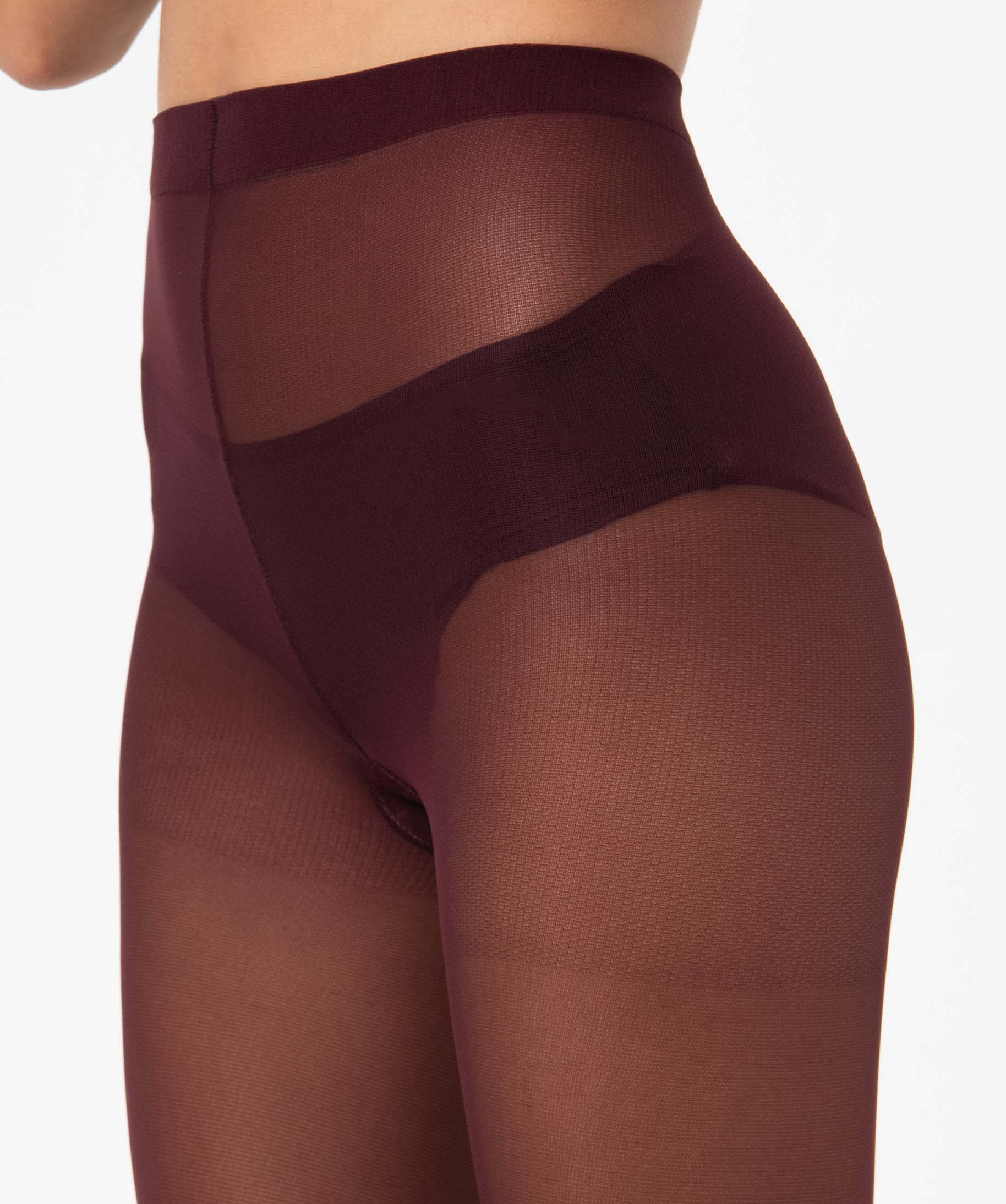 Collants semi-opaques unis 50 Deniers rouge fonce | GEMO