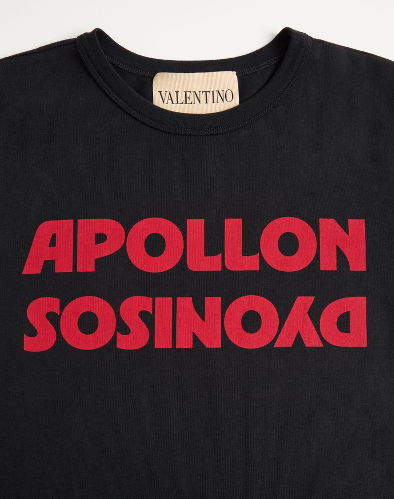 Apollon Dyonisos T-shirt med print i bomuld