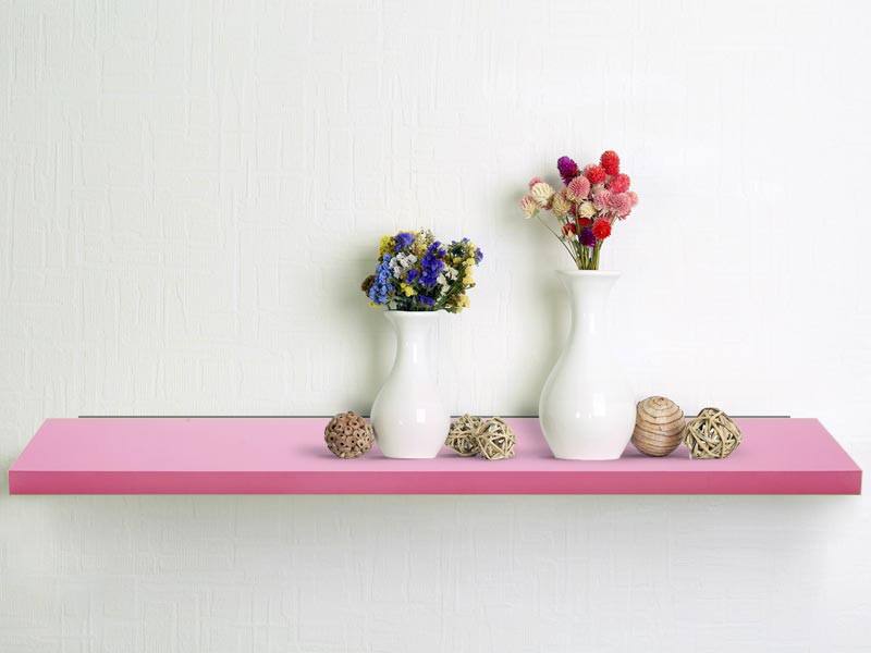 Casa Pura Wandregal Stockholm Mitteldichte Holzfaserplatte Pink Fächer 1000 x 230 x 380 mm