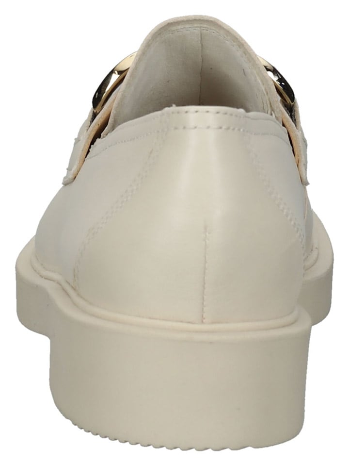 Paul Green Leder-Mokassins in Creme günstig kaufen