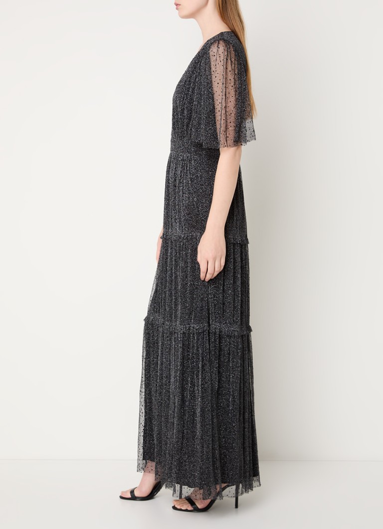 Rochie lungă tip tunică Ryan de la Ba&sh cu cristale și lurex.