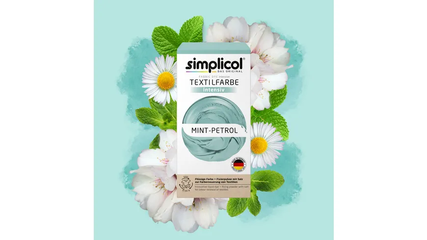 simplicol Textilfarbe Intensiv Mint-Petrol 150 ml