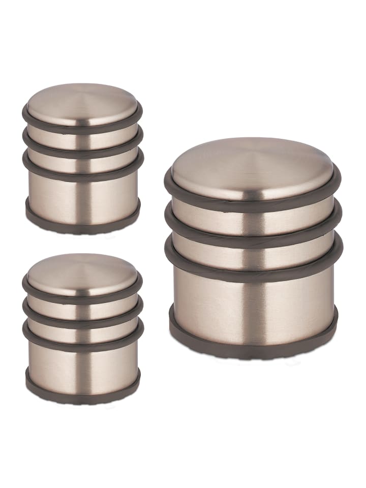 relaxdays 3 x Türstopper in Bronze/ Schwarz - (H)7,5 x Ø 7 cm günstig kaufen onesize