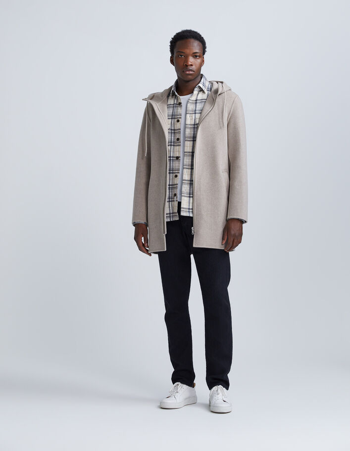 Chemise REGULAR vison à motif carreaux Homme