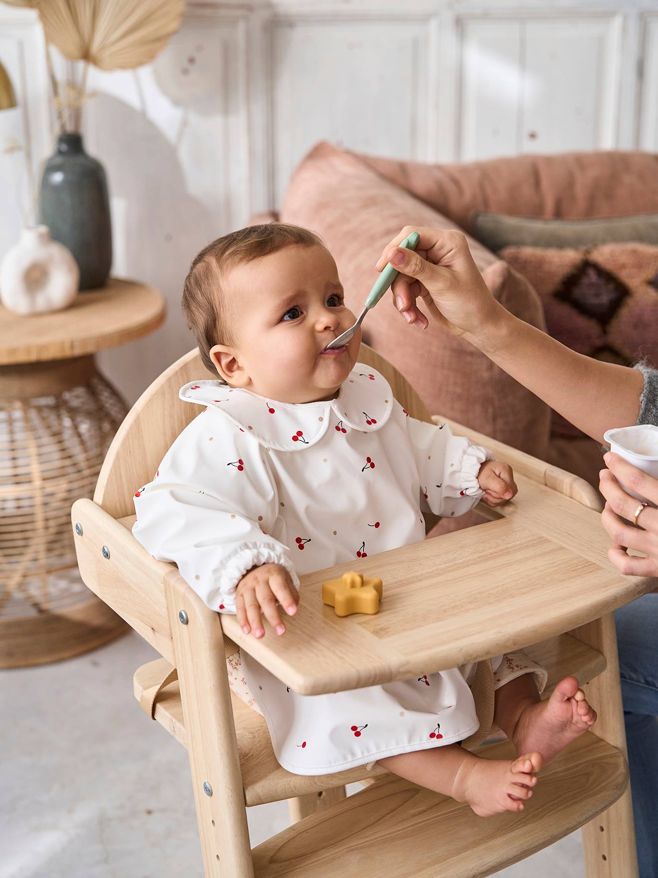 Vertbaudet Baby Ärmellätzchen mit Kragen - mehrfarbig geblümt landleben