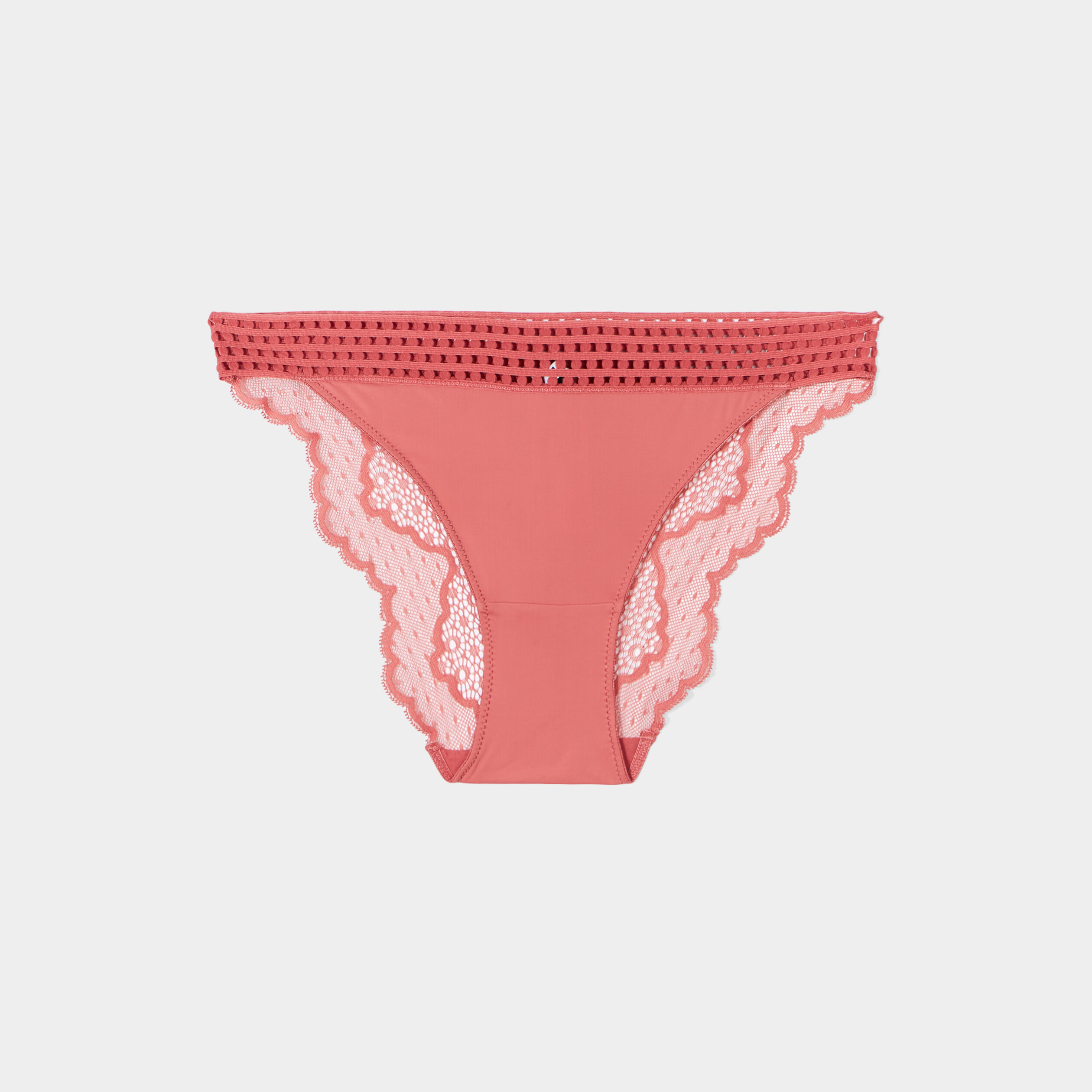 Culotte avec dentelle rose poudrée femme | La Halle
