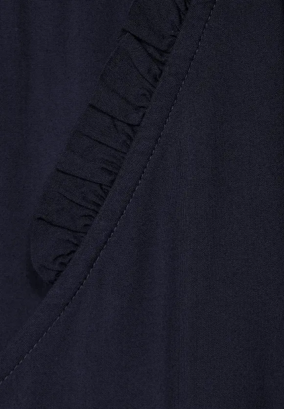 Street One Unifarbene Bluse mit Rüschen
