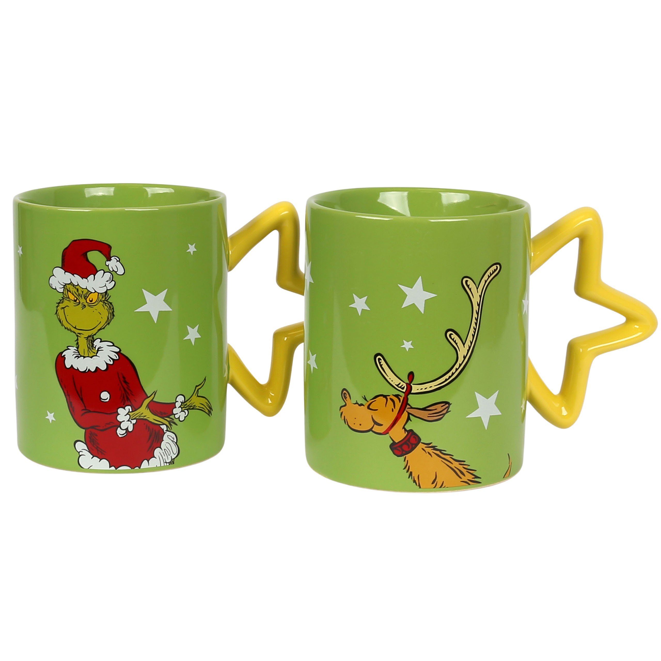 Sarcia.eu Becher Grinch 2x Weihnachtsbecher für Paare, Set, Geschenkbecher