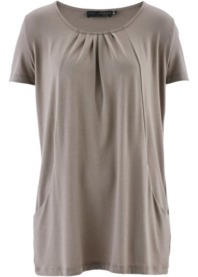 Longshirt mit rundhals Dekollete