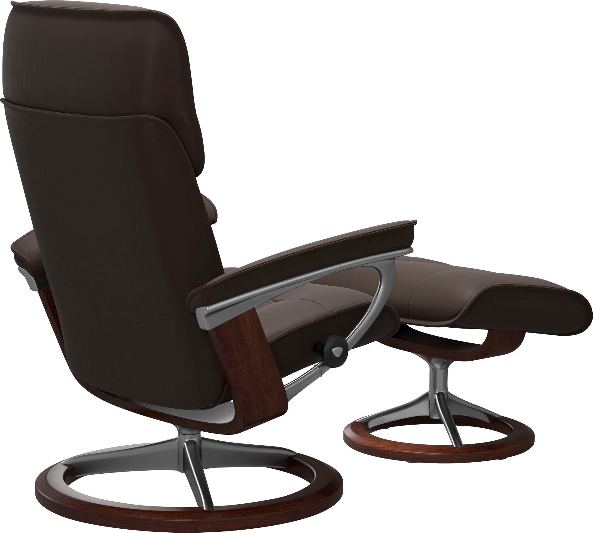 Stressless® Relaxsessel Admiral (Set, Relaxsessel inkl. Hocker), mit Signature Base, Größe M & L, Gestell Braun