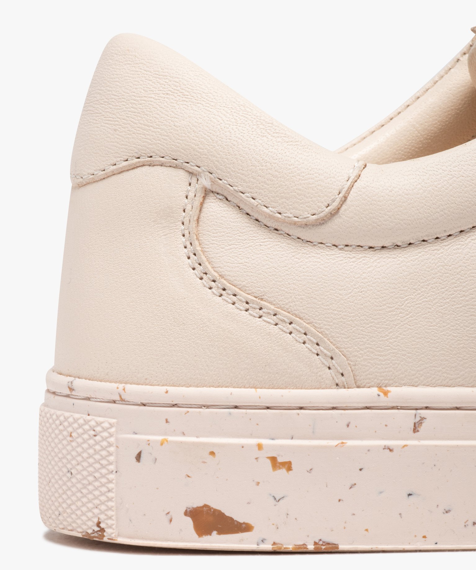 Baskets femme unies dessus et intérieur cuir - Organicraft beige | GEMO