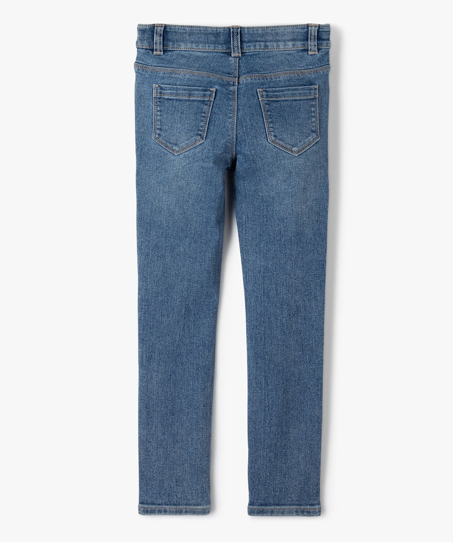 Jean fille coupe Regular coloris délavé stone | GEMO