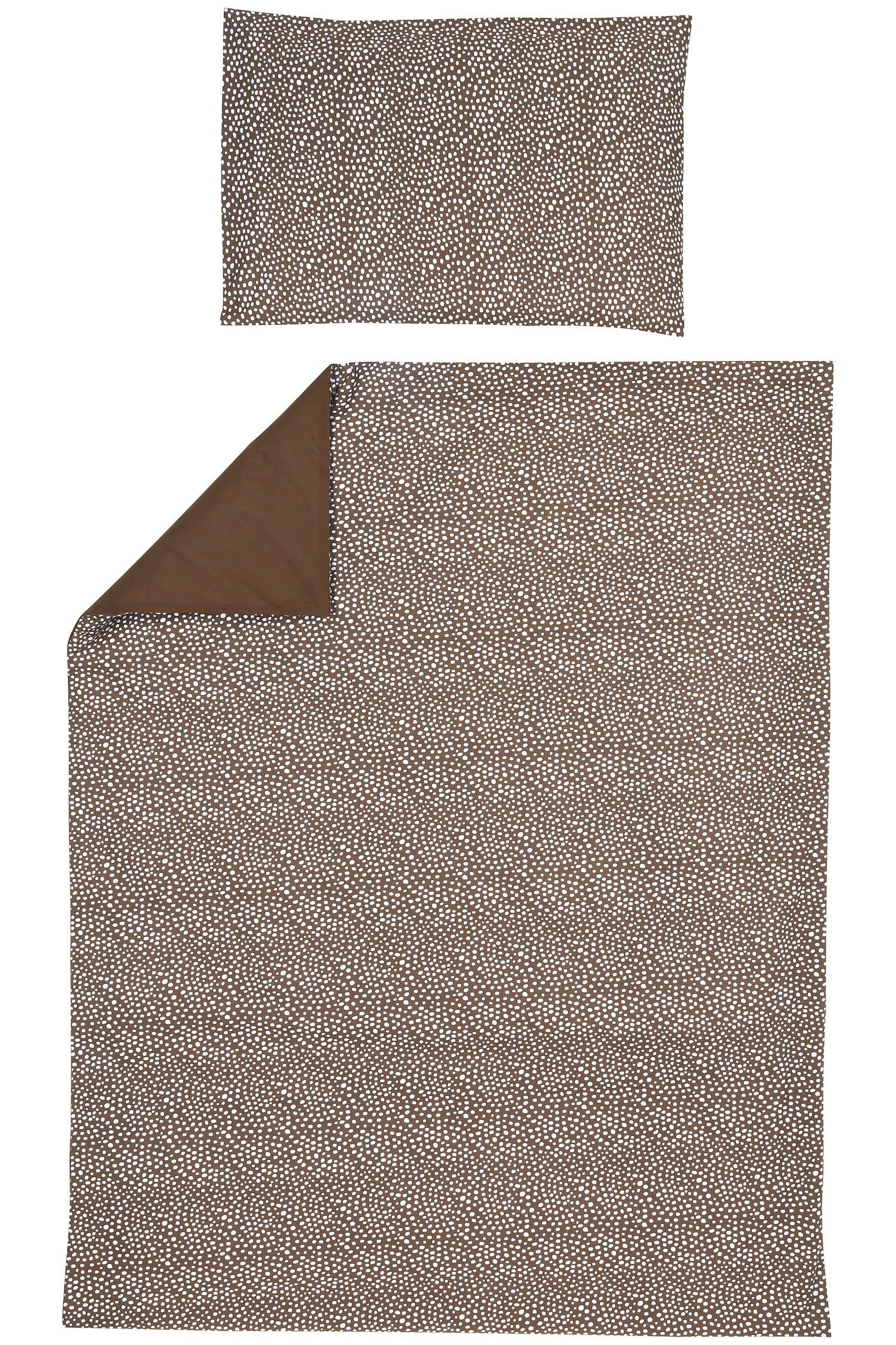Babybettbezug Cheetah, Uni Chocolate, Meyco Baby, 100x135cm
