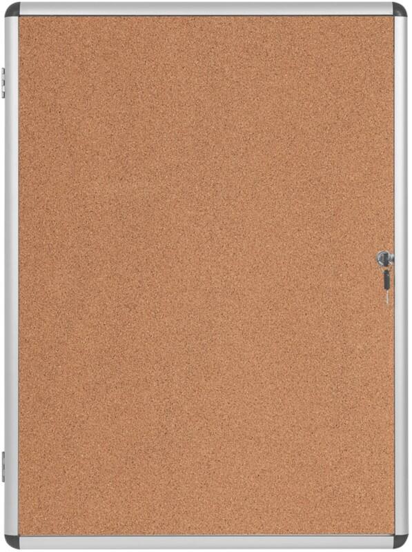 Bi-Office Enclore Earth Abschließbarer Schaukasten Nicht magnetisch 6 x A4 Wandmontage Kork 72 (B) x 67,4 (H) cm Braun