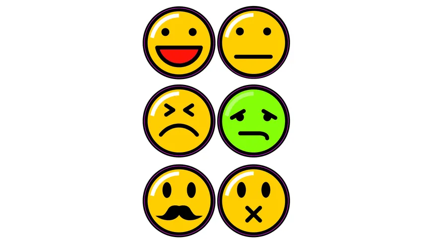 folia Rund-Sticker EMOJIS