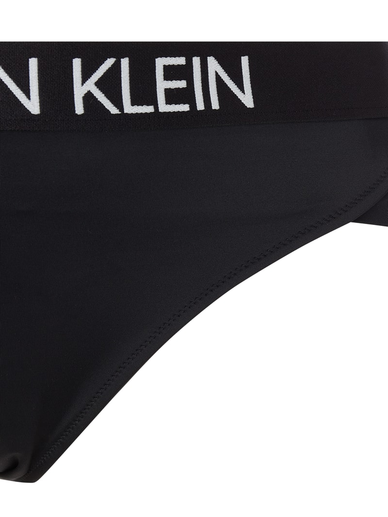 PLUS SIZE Bikini-Hose mit Logo in schwarz