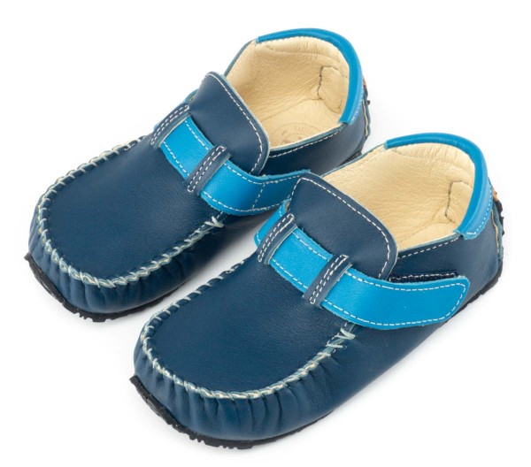 ZeaZoo ~ Mokassin Leo ~ hellblau/blau