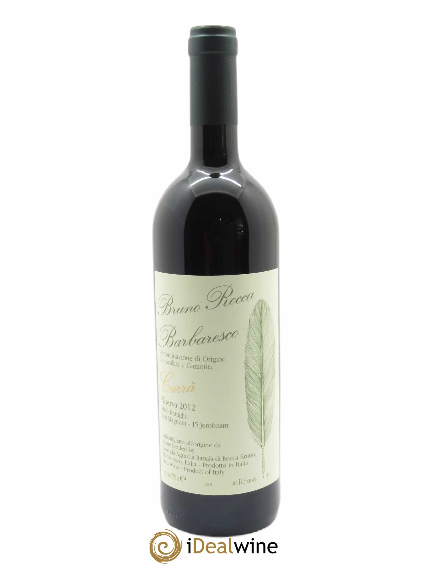 Barbaresco DOCG Currà Riserva Bruno Rocca  2012 - Lot de 1 Bouteille