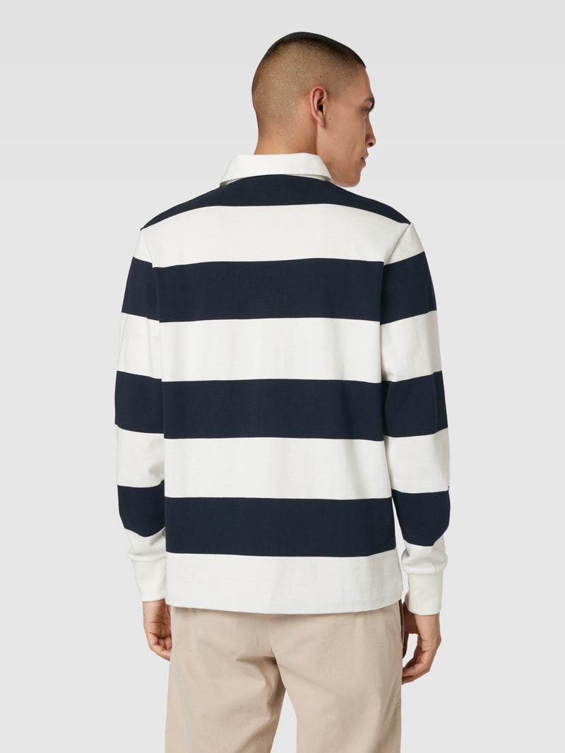 Sweatshirt mit Streifenmuster Modell 'SHIELD' in offwhite