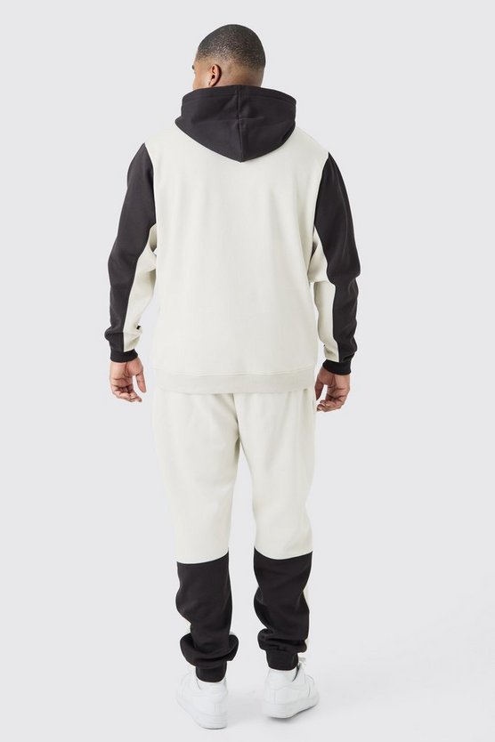 Plus Slim Fit Colour Block Tracksuit