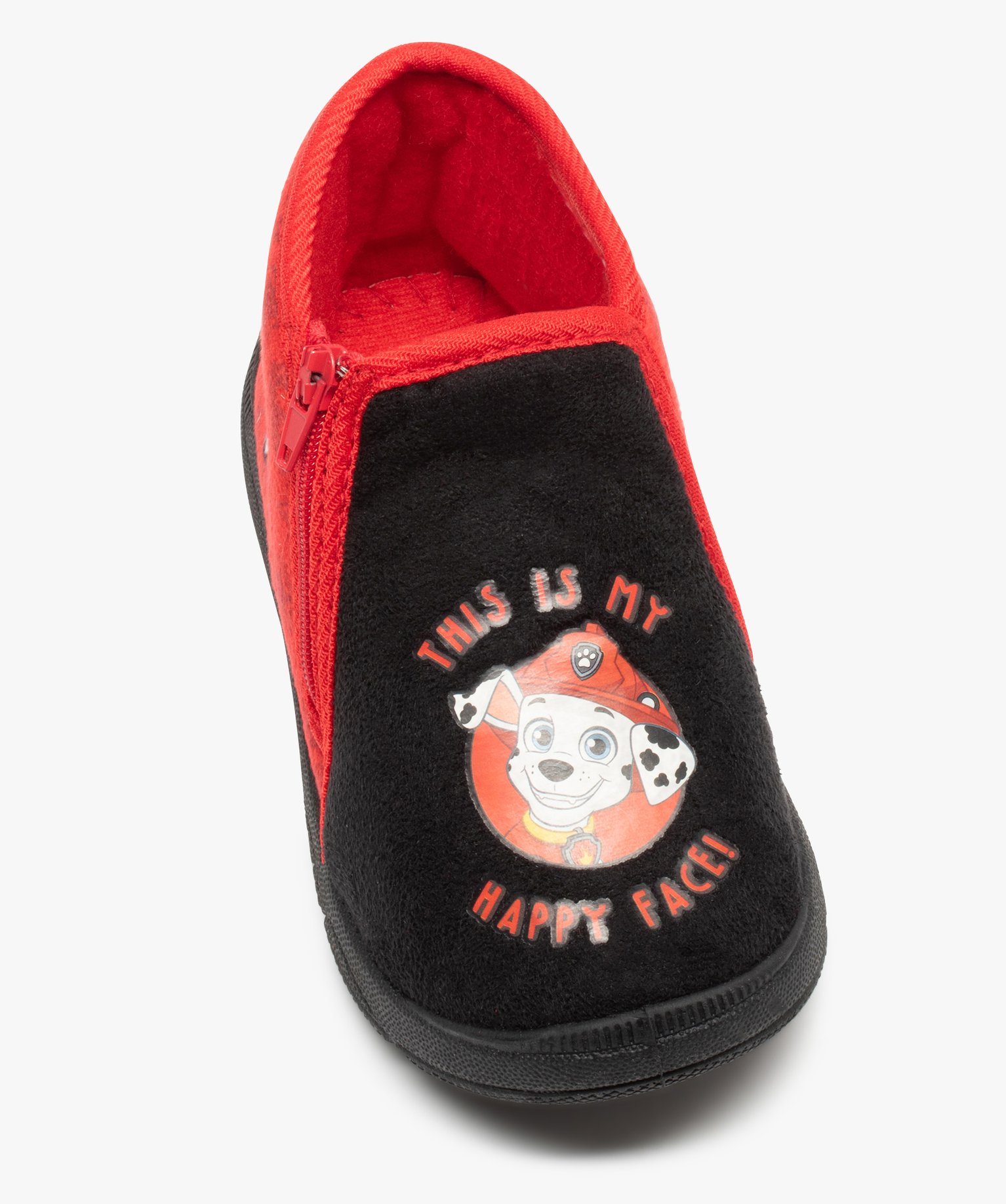 Chaussons Garçon bottillons zippés en velours – Pat’ P... rouge | GEMO