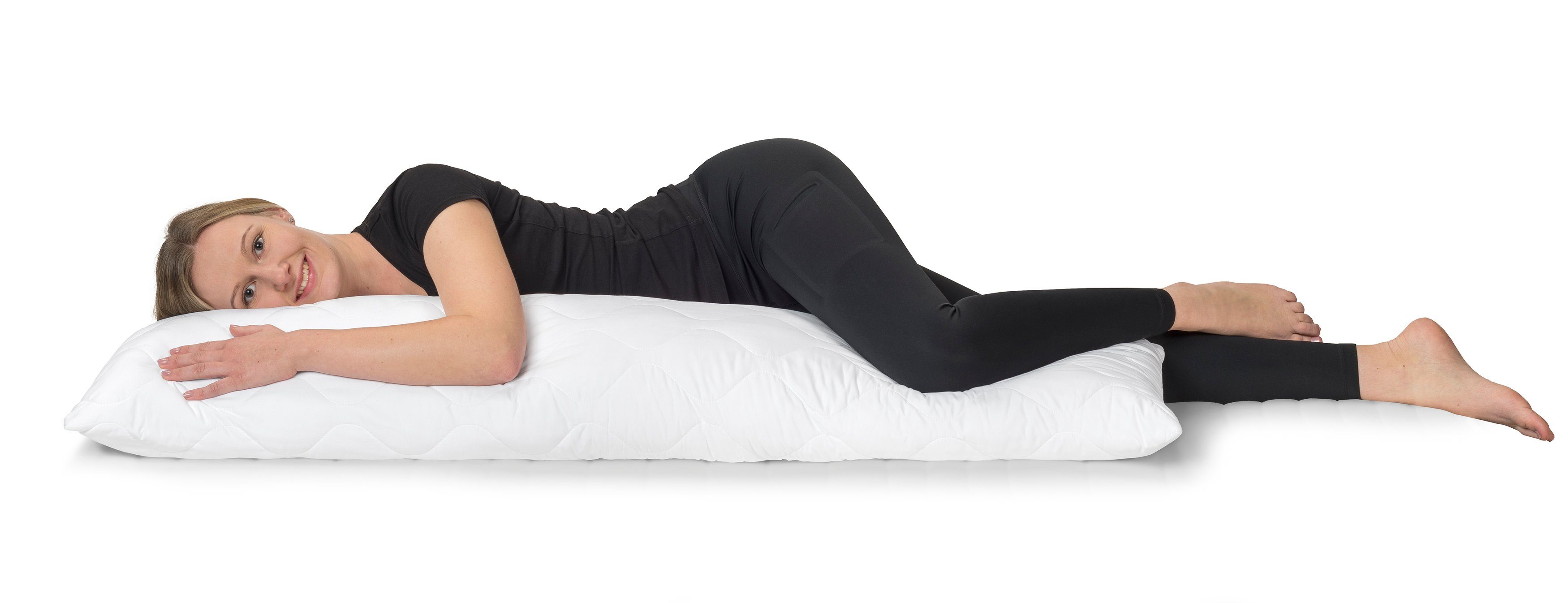 XDREAM Seitenschläferkissen Pure, Stillkissen, Schwangerschaftskissen, Lagerungskissen, 1-tlg., wirkt stützend und entlastend, gemütlicher Mikrofaserbezug